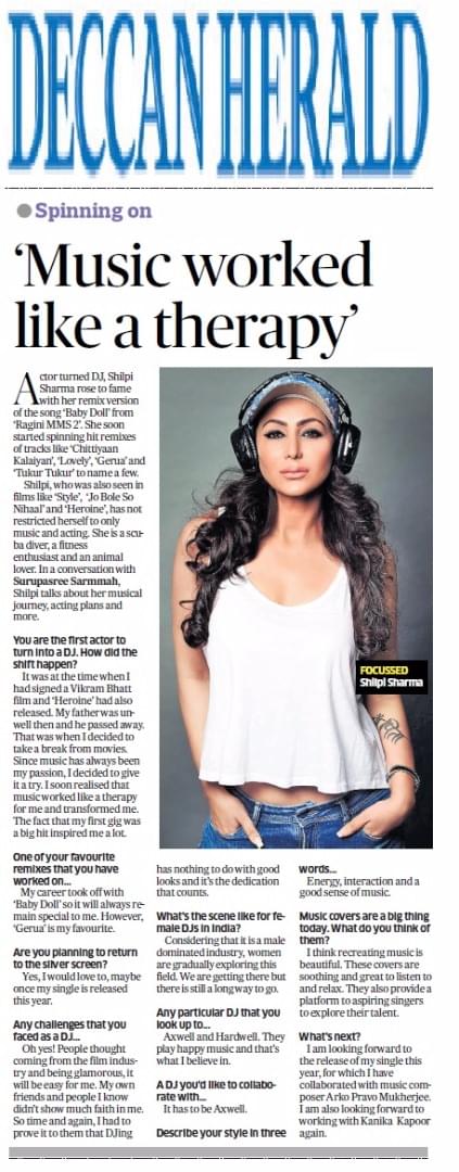 music worked like a therapy - deccan herald