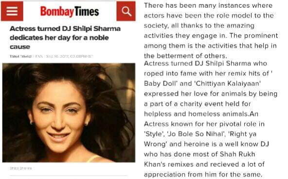 Actress turned DJ shilpi Sharma dedicates her day for a noble cause