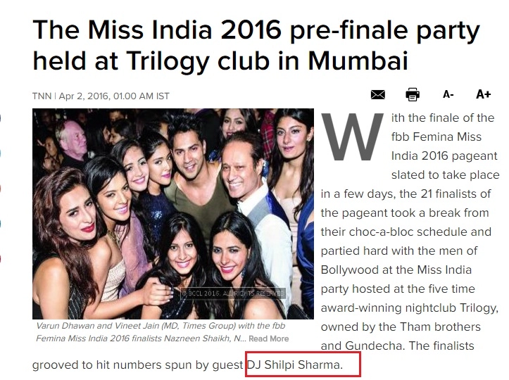 tHE MISS INDIA 20216 PRE FINALE PARTY HELD AT TRILOGY CLUB IN MUMBAI